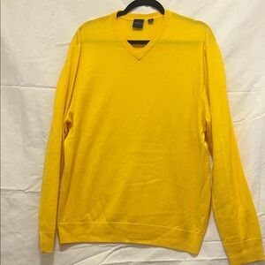 Dunning Golf Men's Yellow V-Neck Sweater